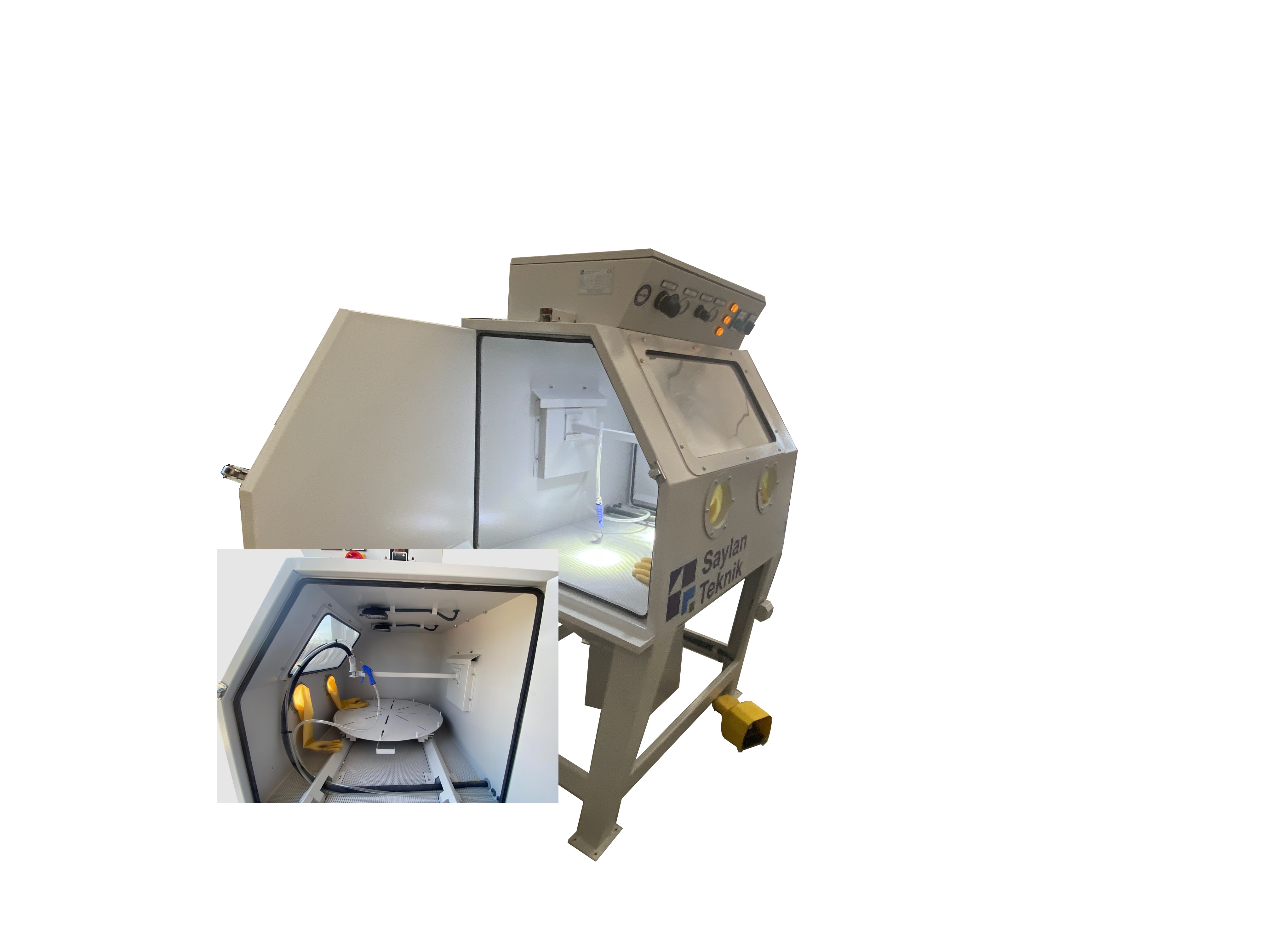 ST102 Sablare Uscata Compacta cu Masa Rotativa